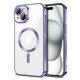 Husa Apple iPhone 11 Pro, Magsafe Electroplating TPU, protectie camera, margini mov