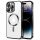 Husa Apple iPhone 11 Pro, Magsafe Electroplating TPU, protectie camera, margini negre