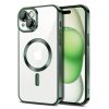 Husa Apple iPhone 11, Magsafe Electroplating TPU, protectie camera, margini verzi