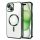 Husa Apple iPhone 11, Magsafe Electroplating TPU, protectie camera, margini verzi