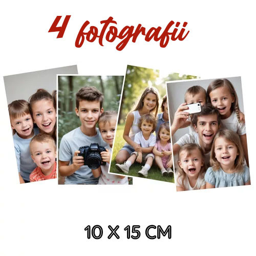 Set 4 fotografii cu imaginea ta, 10 x 15 cm