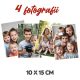 Set 4 fotografii cu imaginea ta, 10 x 15 cm