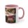 Cana ceramica personalizata, 330 ml, alba, Ana si Lucas