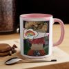Cana ceramica personalizata, 330 ml, alba, Ana si Lucas