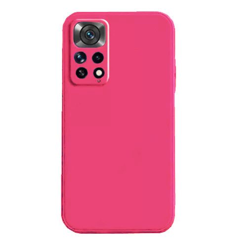 Husa Xiaomi Redmi Note 11 Pro Luxury Silicone, catifea in interior, protectie camere, roz ciclam