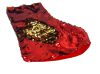 Ciorap cadouri, paiete rosii/aurii, 15 x 30 cm