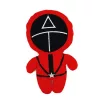 Jucarie de pluș Squid Game, Soldatul Triunghi 23 cm, rosu/negru