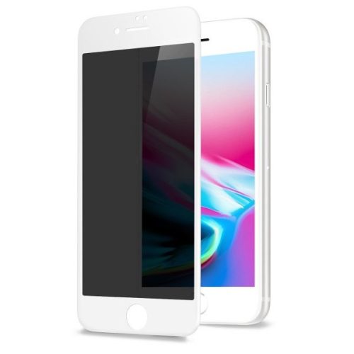 Folie de sticla Apple iPhone 7/8/SE2, Full Glue Privacy, margini albe