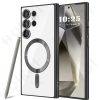 Husa Samsung Galaxy S23 Ultra, Electroplating Magsafe TPU, protectie camera, margini negre
