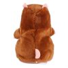 Jucarie interactiva hamster vorbitor din plus, alb /maro, 15 cm