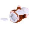 Jucarie interactiva hamster vorbitor din plus, alb /maro, 15 cm