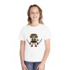 Tricou personalizat alb, copii/adulti, design Cappuccino Assassino 4, modal, diverse marimi