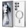 Husa Samsung Galaxy S23 Ultra, Electroplating Magsafe TPU, protectie camera, margini argintii