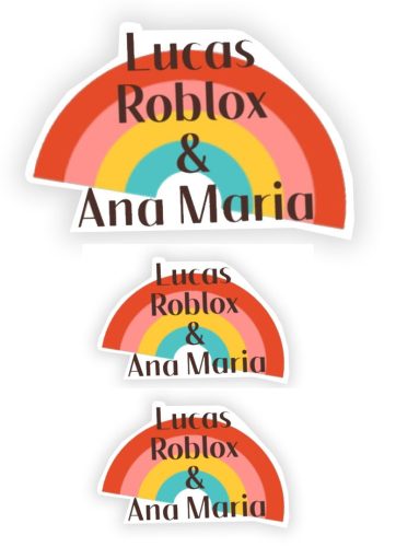Set 3 stickere logo Ana si Lucas, Vinyl / PP autoadeziva Glossy