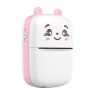 Mini imprimanta termica ABC, compatibila iOS/Android, model pisicuta, roz