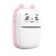 Mini imprimanta termica ABC, compatibila iOS/Android, model pisicuta, roz