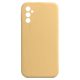 Husa Samsung Galaxy A13 5G Luxury Silicone, catifea in interior, galbena