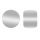 Set 2 placute metalice (rotund + dreptunghiular), pentru suporti auto cu prindere magnetica, argintii