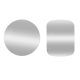 Set 2 placute metalice (rotund + dreptunghiular), pentru suporti auto cu prindere magnetica, argintii