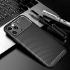 Husa Carbon Fiber pentru Apple iPhone 12 Pro Max, aspect carbon, neagra