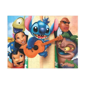   Puzzle 80 piese, 20 x 15 cm, personaje Lilo and Stitch, model 4