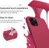 Husa Apple iPhone 13 Mini Luxury Silicone, catifea in interior, rosu burgund