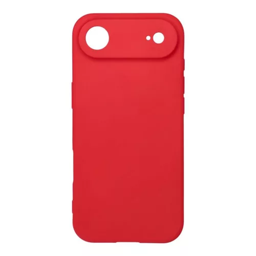 Husa Apple iPhone 17 Air, Luxury Silicone, catifea in interior, protectie camera, rosie