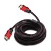Cablu HDMI to HDMI, lungime 1.5 metri, protectie textila, negru/rosu