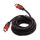 Cablu HDMI to HDMI, lungime 1.5 metri, protectie textila, negru/rosu