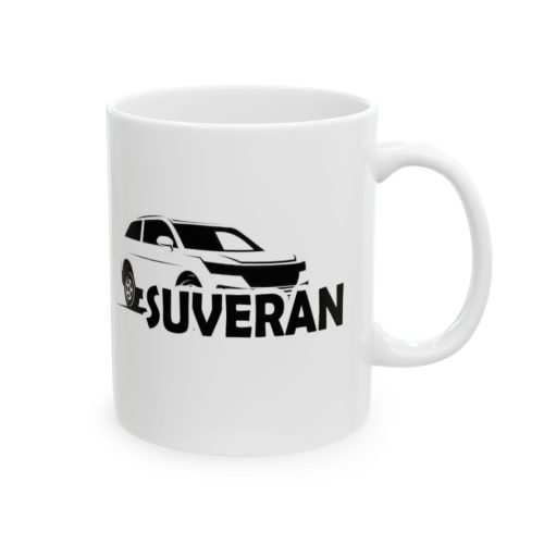 Cana ceramica personalizata, mesaj "Suveran", 330 ml, alba