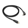 Cablu HDMI to HDMI, cablu plat 1,8 metri, conector la 90 de grade, negru