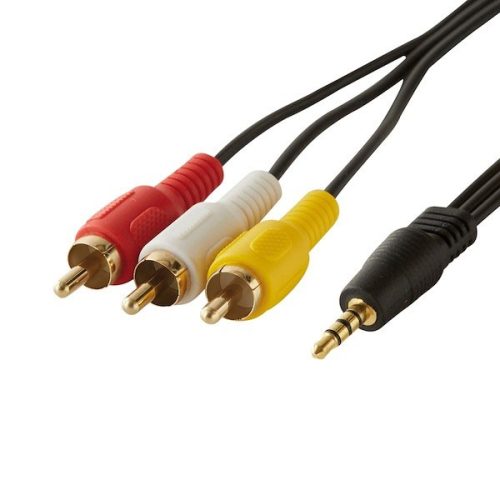 Cablu AV, jack 3.5mm - 3 x RCA tata 1,5 metri