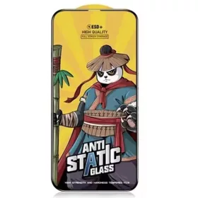   Folie sticla Apple iPhone 13 Mini, Kungfu Panda, Antistatic Glass ESD +, margini negre