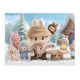 Puzzle 120 piese, 20 x 29 cm, carton alb perlat, personaje La Bubu, model 2