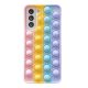 Husa antistres Pop It! pentru Samsung Galaxy S21 FE, multicolora