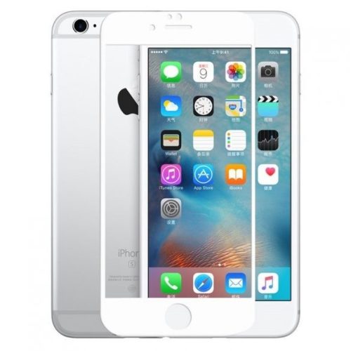 Folie de sticla Apple iPhone 6 Plus / 6S Plus, 5D Full Glue, margini albe