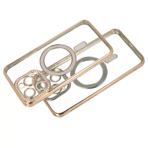 Husa Samsung Galaxy A36, Electroplating Bling Magsafe, protectie camera, aurie