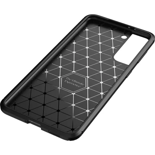 Husa Carbon Fiber pentru Samsung Galaxy A56, aspect carbon, neagra