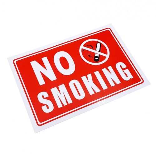 Indicator "No smoking", autocolant 30 x 20 cm
