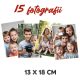 Set 15 fotografii cu imaginea ta, 13 x 18 cm