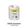 Etichete termice autoadezive la rola, 35 x 25 mm,  imprimate cu textul tau, 1000 etichete