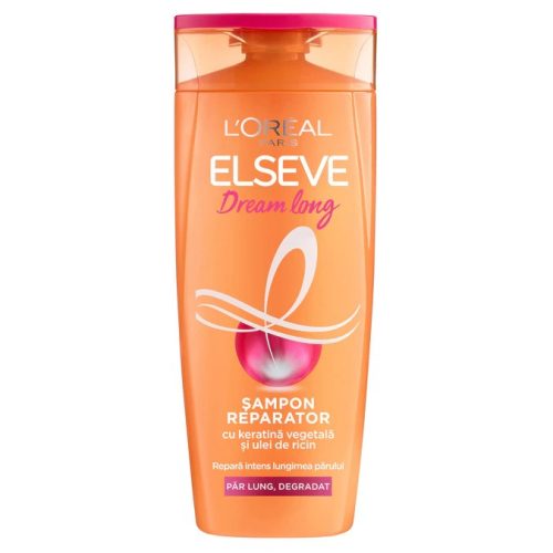 Sampon reparator Elseve L'Oreal Paris Dream Long cu keratina vegetala si ulei de ricin, 250 ml