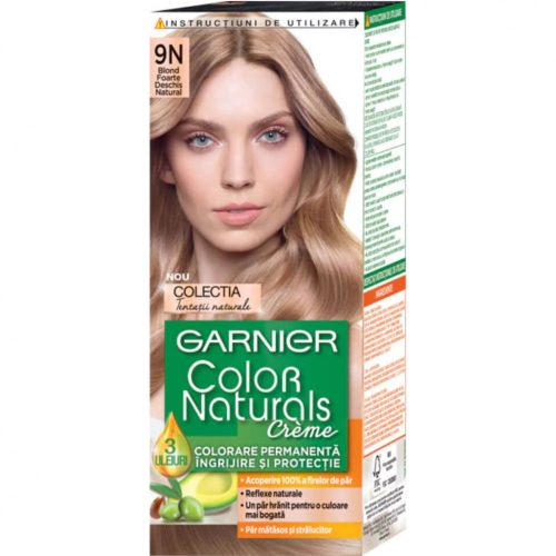 Vopsea de par permanenta cu amoniac Garnier Color Naturals 9N Blond Foarte Deschis Natural, 110 ml 