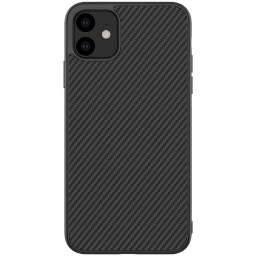 Husa Apple iPhone 11 Carbon Case, TPU moale cu aspect carbon, neagra