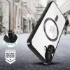 Husa Apple iPhone 17, Magsafe Electroplating TPU, protectie camera, margini negre