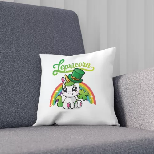 Perna decorativa personalizata, 40 x 40 cm, alba, mata, husa detasabila, model 6