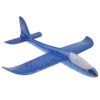 Avion planor XXL din polistiren, cu iluminare LED, 48 cm, albastru