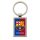 Breloc metalic dreptunghic, inel de sustinere metalic, echipa de fotbal,model 3