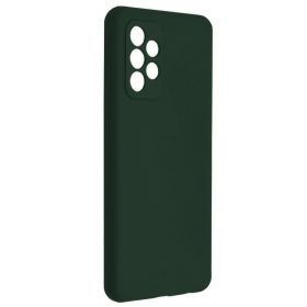   Husa Samsung Galaxy A33 5G, Luxury Silicone, catifea in interior, protectie camere, verde inchis