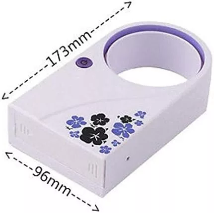 Mini ventilator portabil fara elice, alimentare USB sau baterii, alb/roz